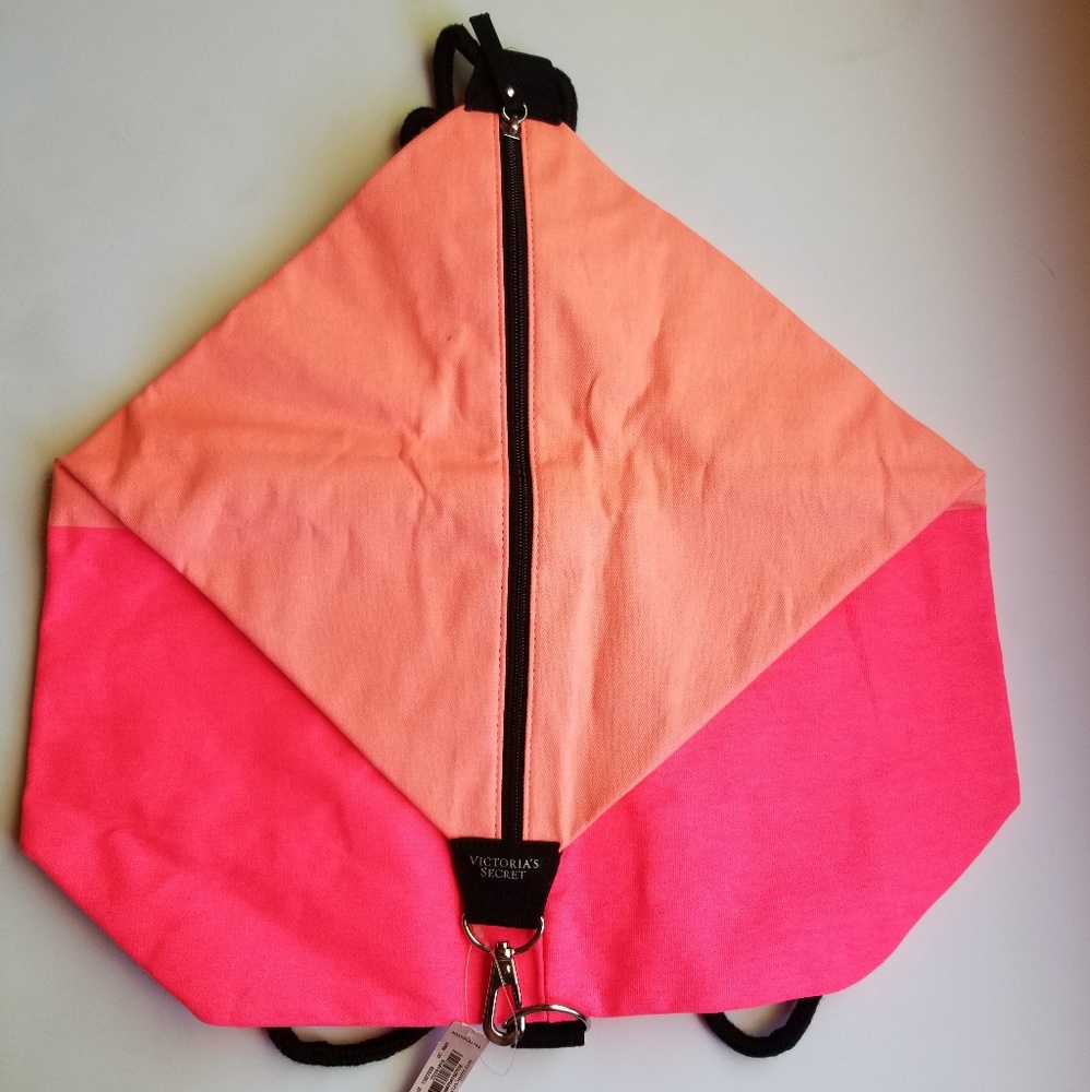 NEW Victoria Secret Beach Backpack Bag Neon Pink